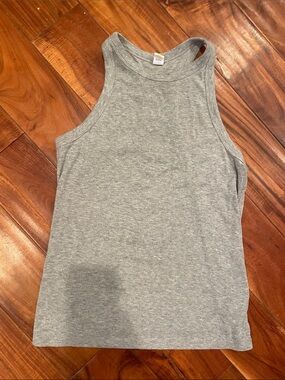 Old Navy Light Gray Ribbed Tank Top
